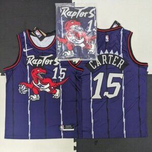 Men's Mitchell & Ness Carter #15 Purple Toronto Raptors 1998/99 Hardwood Jersey